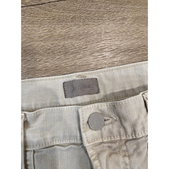 Mother The Wrapper Patch Springy Ankle Pant Cream Neutral High Rise Size 31 - Picture 4 of 11